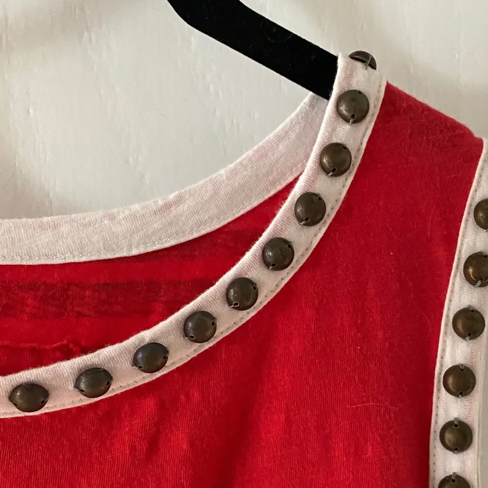 Double D Ranch Red Tank Top with Bull Design - Picture 6 of 9